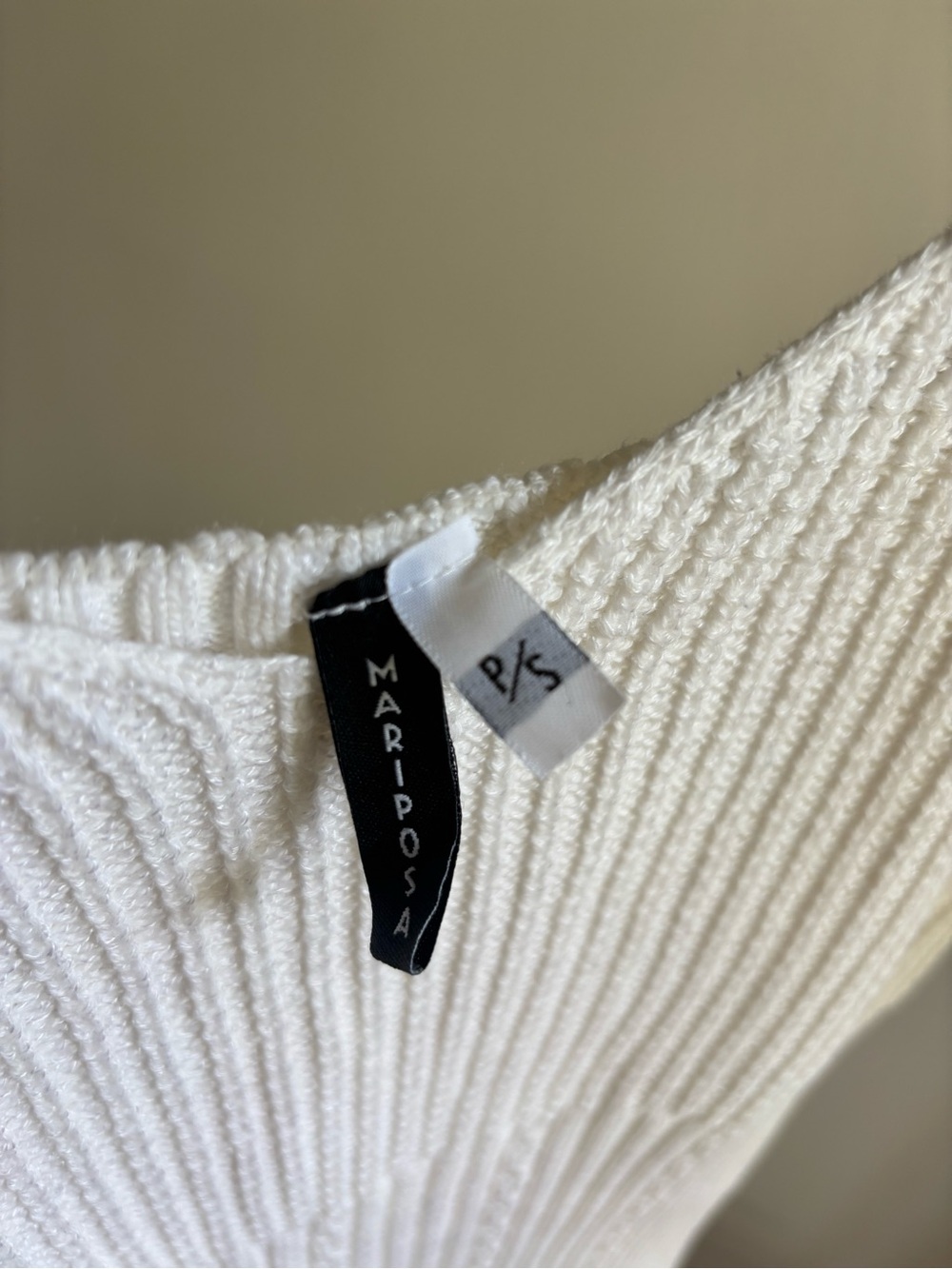 White Ribbed Knit Tank Top - Picture 5 of 7